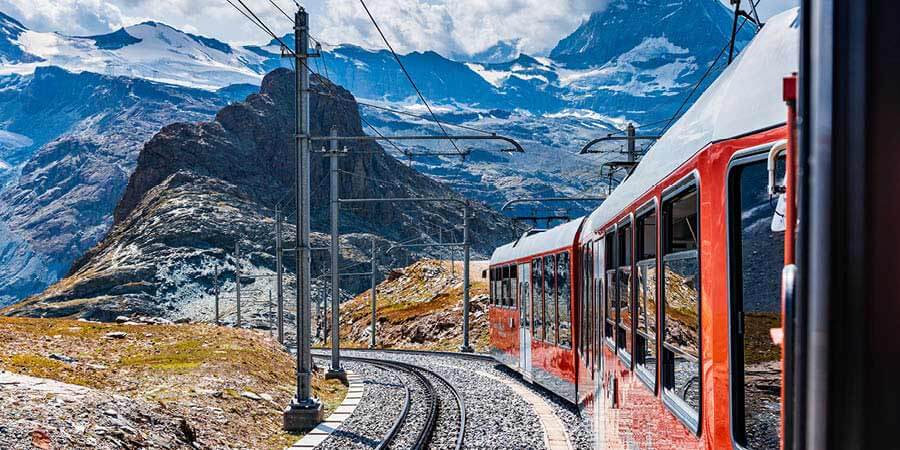 Riding the iconic Glacier Express in winter